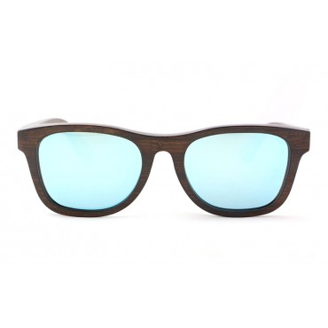 Monroe – Brown (Silver Revo) Bamboo Sunglasses